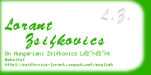 lorant zsifkovics business card